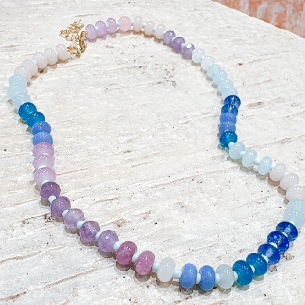 bohemian beaded necklace A405 - Picture 3 of 3